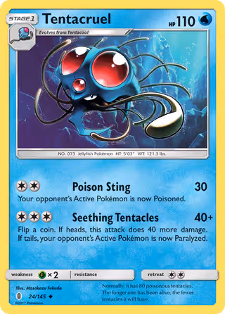 Tentacruel 24/145 Pokemon card