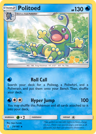 Politoed 25/145 Pokemon card