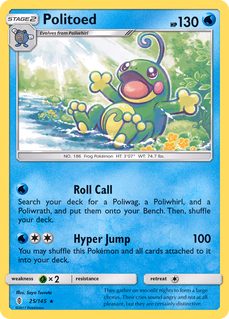 Politoed 25/145 Pokemon card
