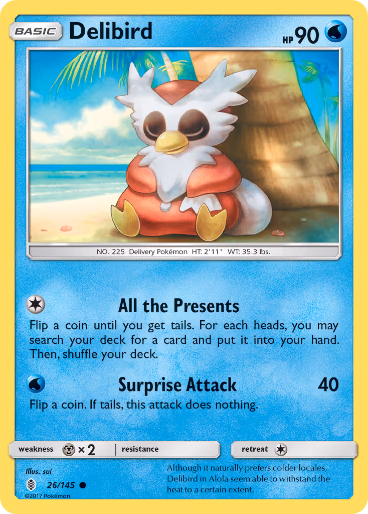 Delibird 26/145 Pokemon card