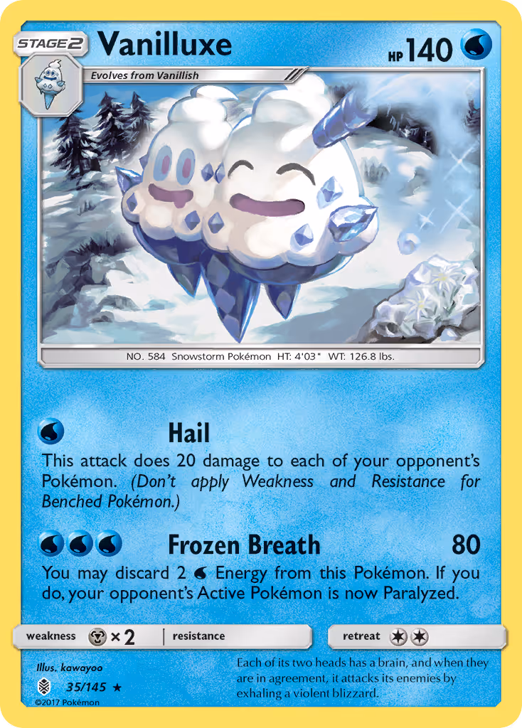 Vanilluxe 35/145 Pokemon card