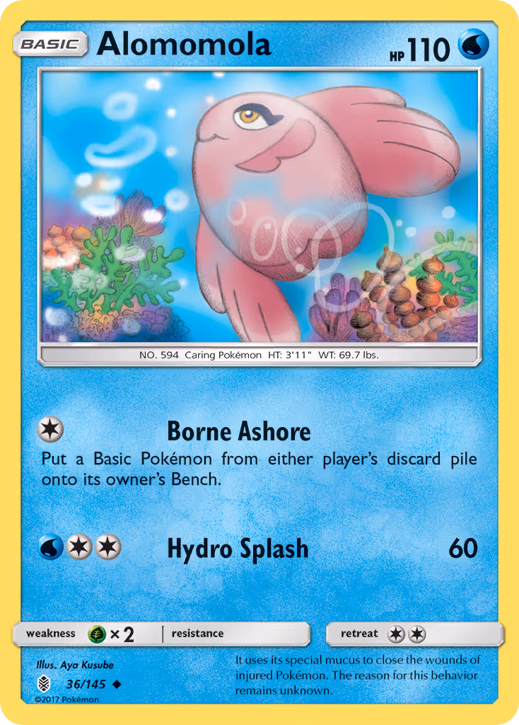 Alomomola 36/145 Pokemon card