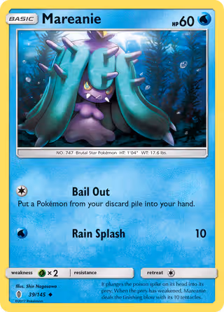 Mareanie 39/145 Pokemon card