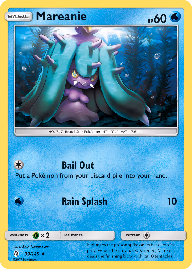 Mareanie 39/145 Pokemon card