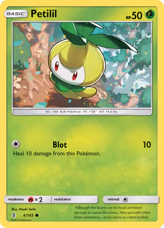 Petilil 4/145 Pokemon card