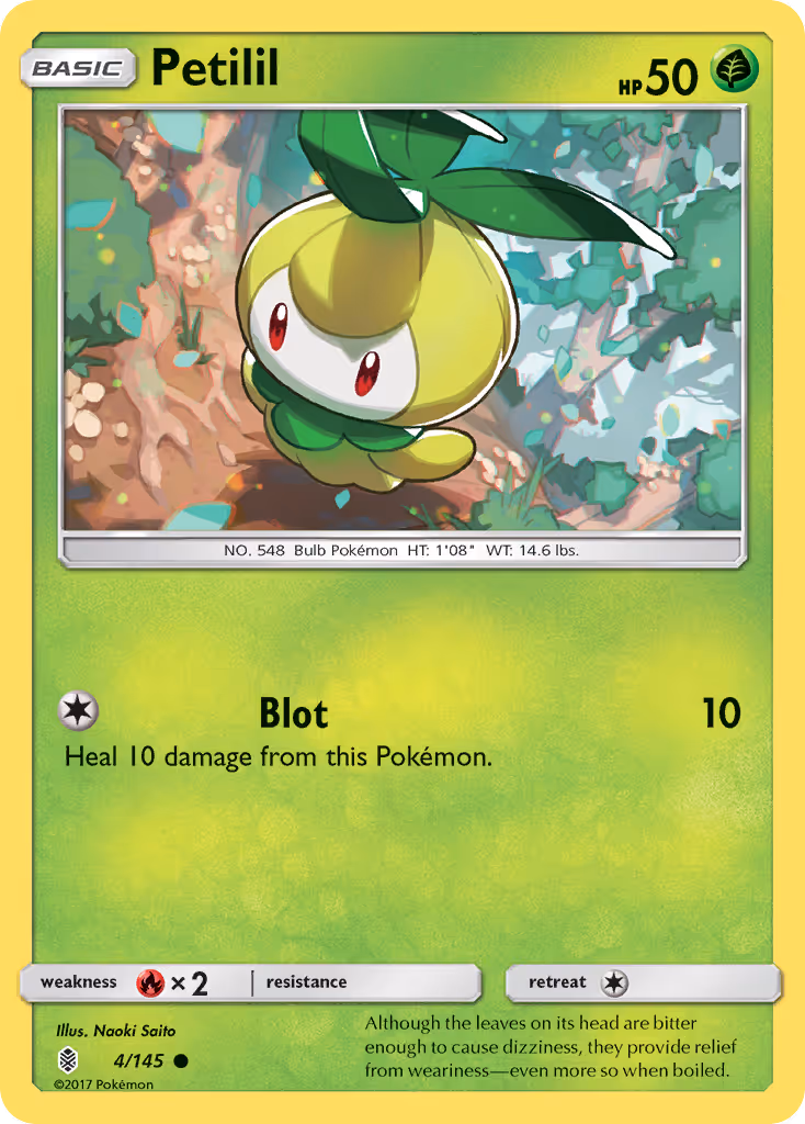 Petilil 4/145 Pokemon card