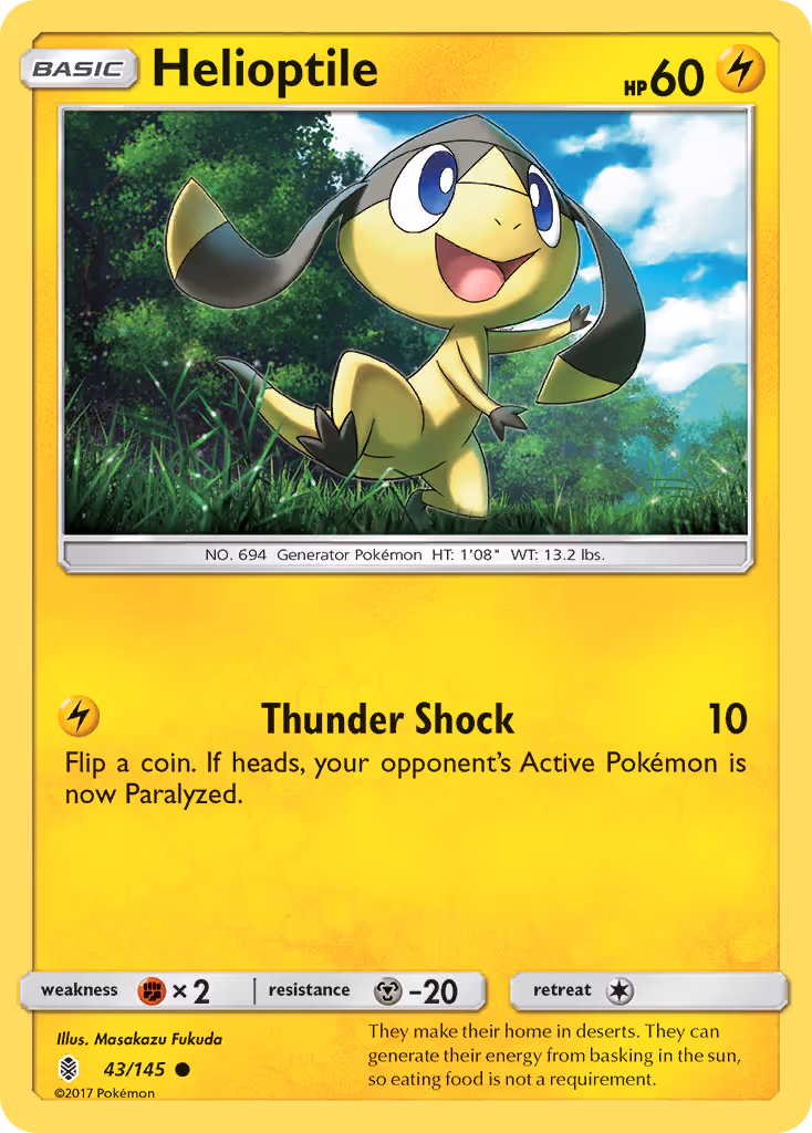 Helioptile 43/145 Pokemon card