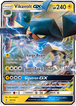 Vikavolt GX 45/145 Pokemon card