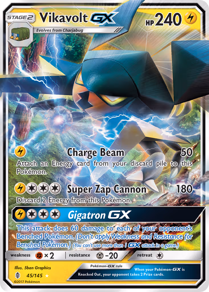 Vikavolt GX 45/145 Pokemon card