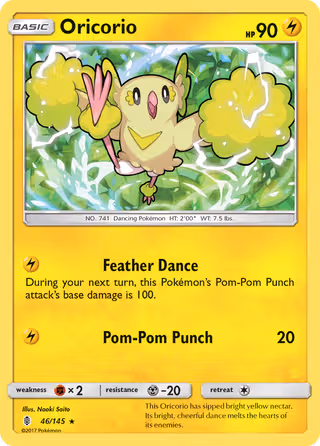 Oricorio 46/145 Pokemon card