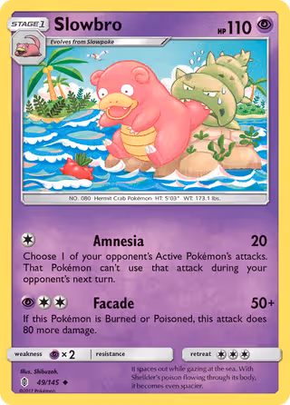 Slowbro 49/145 Pokemon card