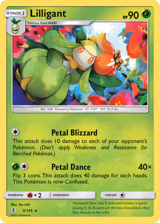 Lilligant 5/145 Pokemon card
