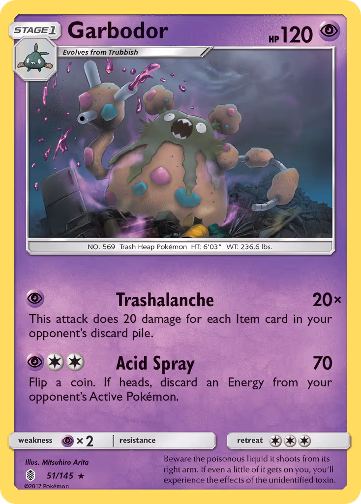 Garbodor 51/145 Pokemon card