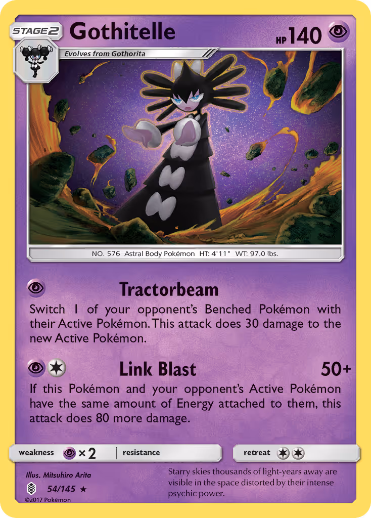 Gothitelle 54/145 Pokemon card