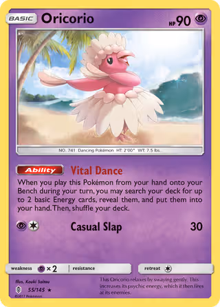 Oricorio 55/145 Pokemon card