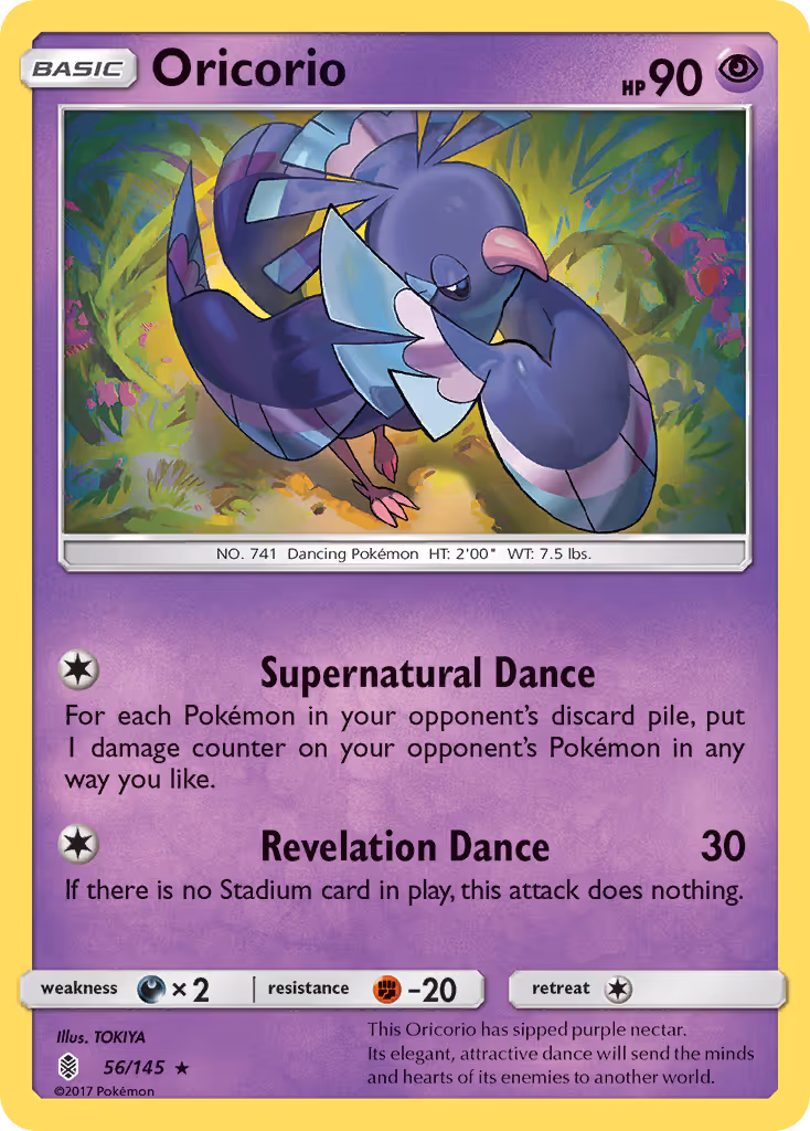Oricorio 56/145 Pokemon card