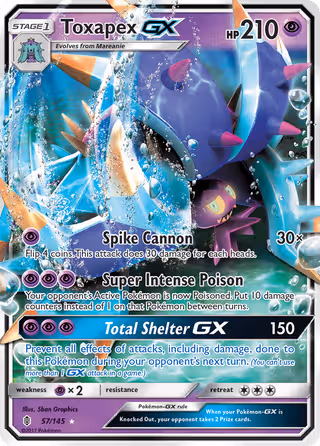 Toxapex GX 57/145 Pokemon card
