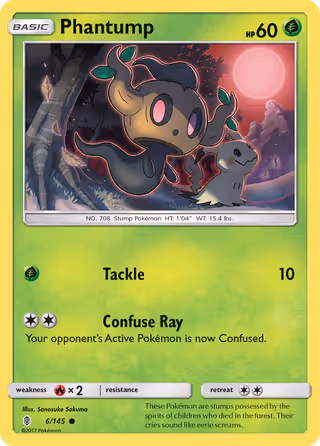 Phantump 6/145 Pokemon card