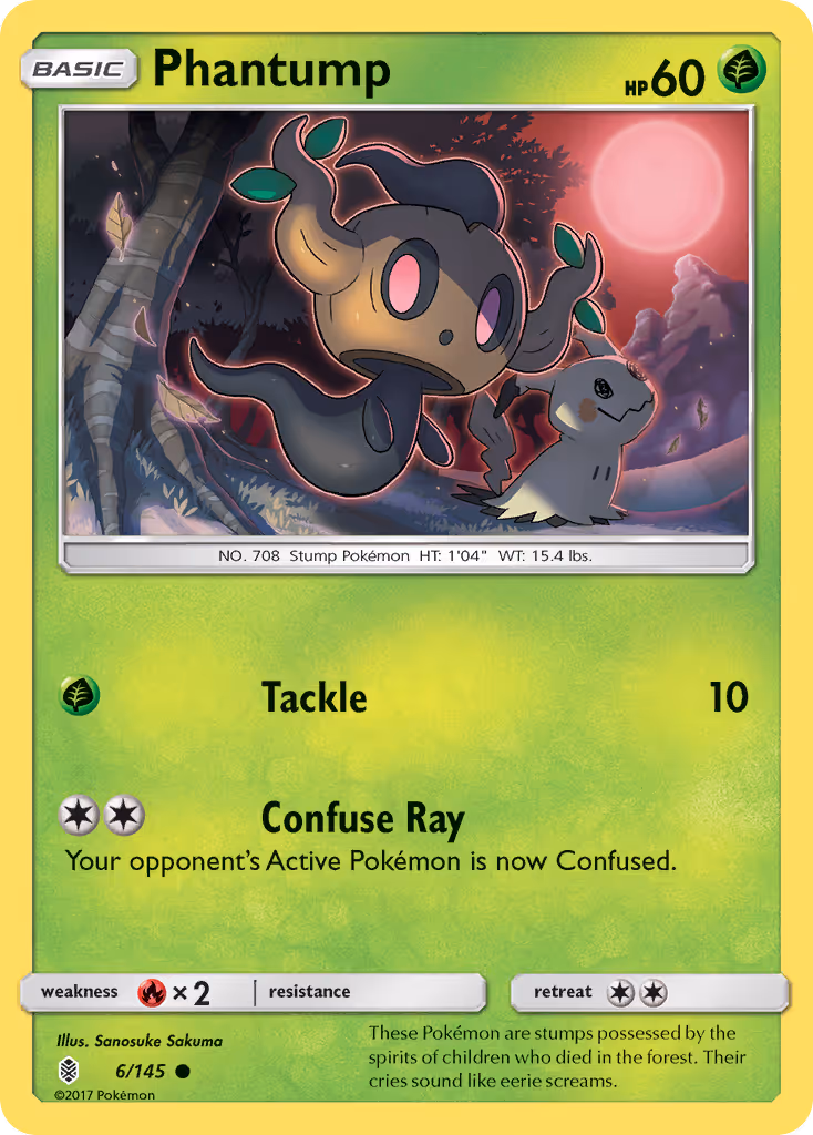 Phantump 6/145 Pokemon card