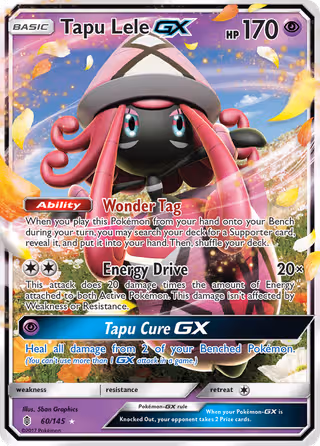 Tapu Lele GX 60/145 Pokemon card