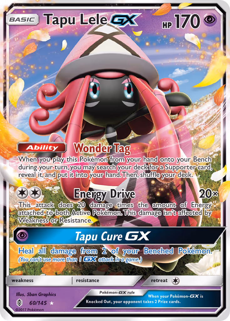 Tapu Lele GX 60/145 Pokemon card