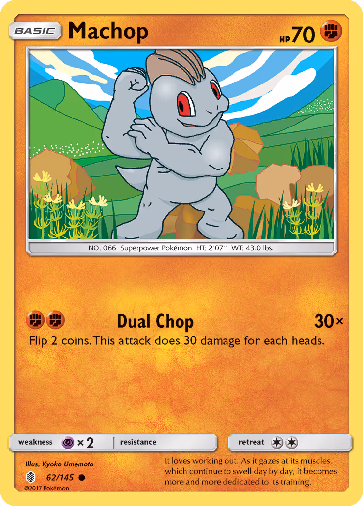 Machop 62/145 Pokemon card