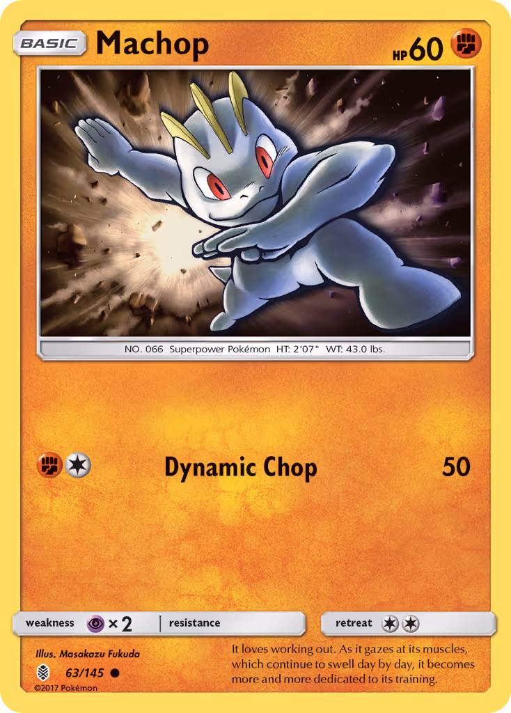 Machop 63/145 Pokemon card