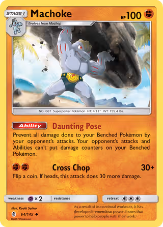 Machoke 64/145 Pokemon card