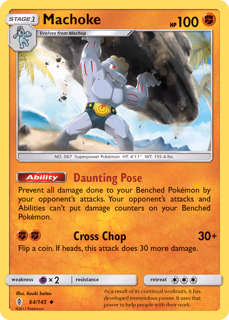 Machoke 64/145 Pokemon card