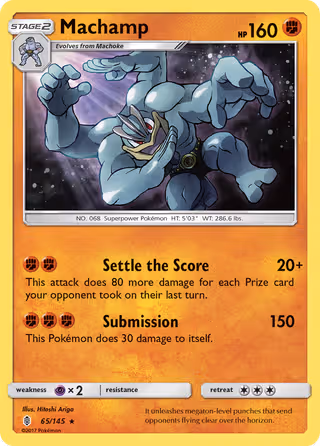 Machamp 65/145 Pokemon card