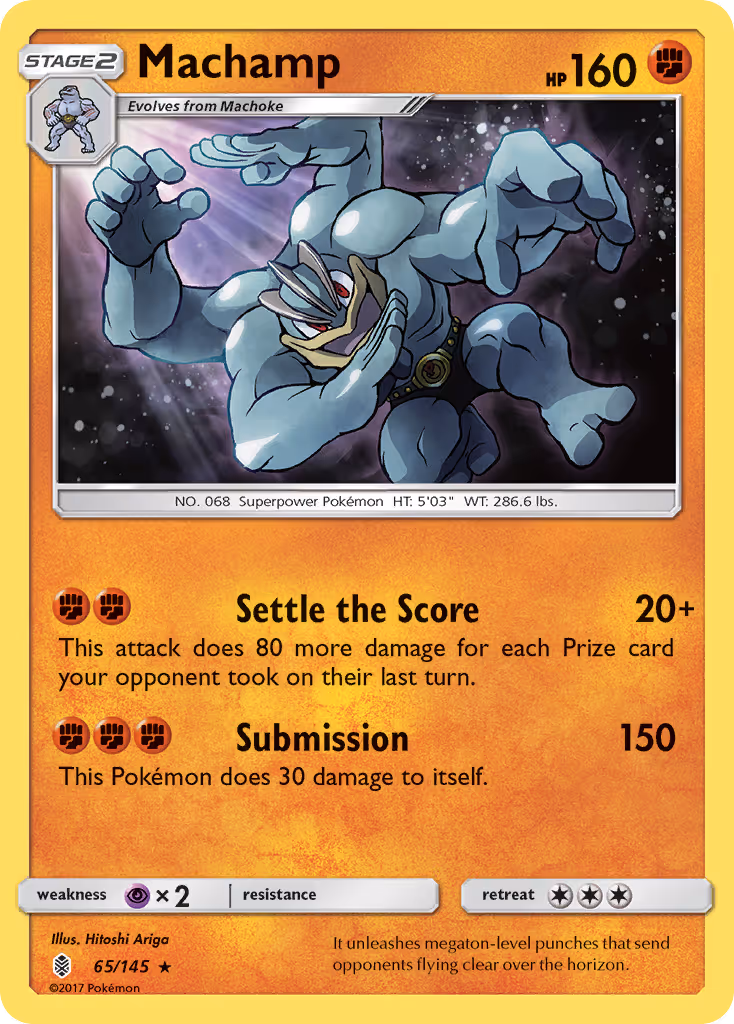 Machamp 65/145 Pokemon card