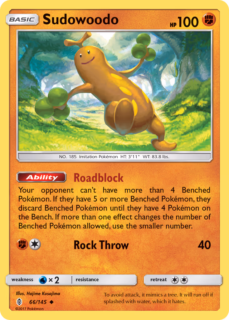 Sudowoodo 66/145 Pokemon card