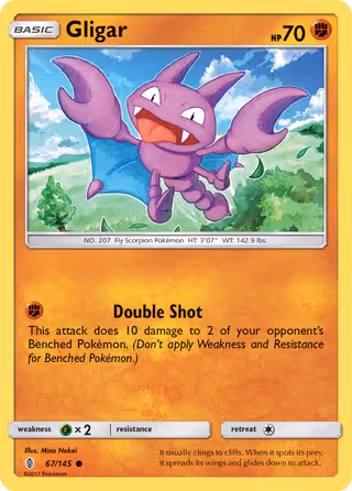 Gligar 67/145 Pokemon card