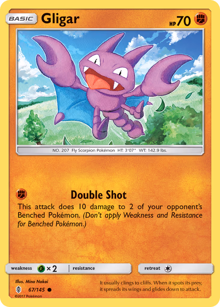 Gligar 67/145 Pokemon card