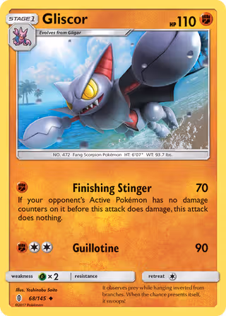 Gliscor 68/145 Pokemon card