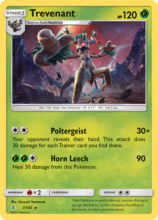 Trevenant 7/145 Pokemon card