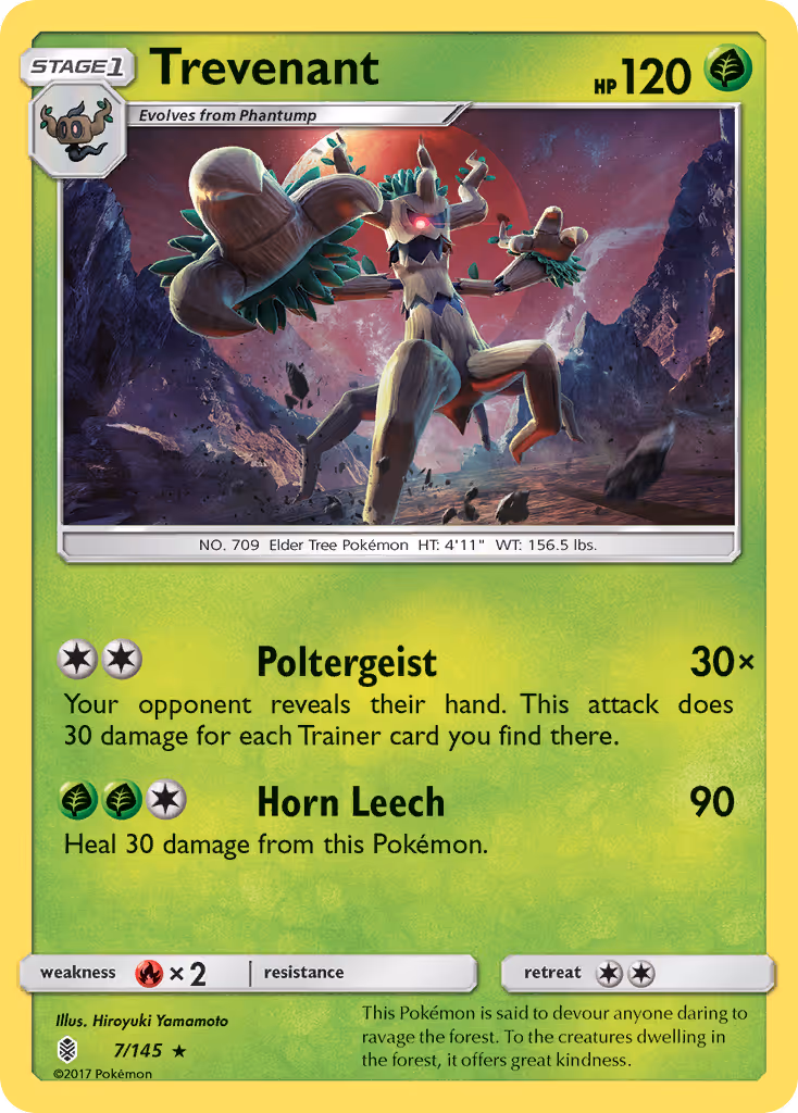 Trevenant 7/145 Pokemon card