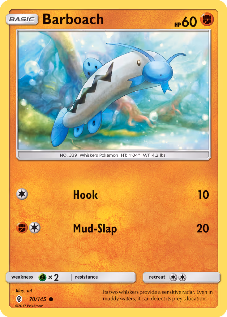 Barboach 70/145 Pokemon card