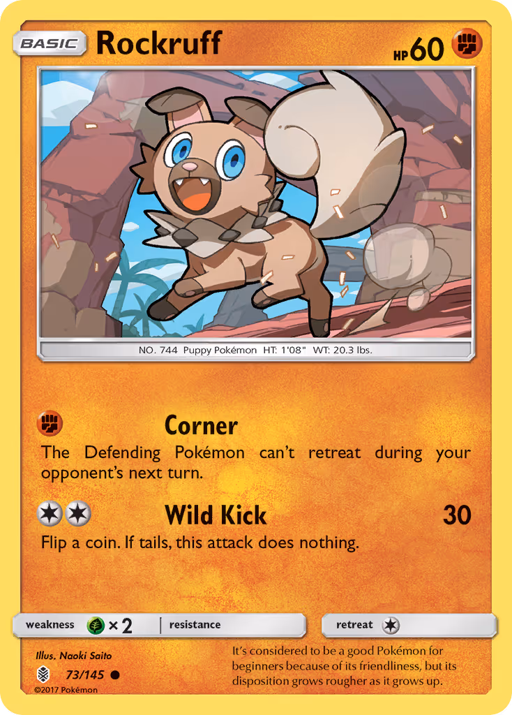 Rockruff 73/145 Pokemon card