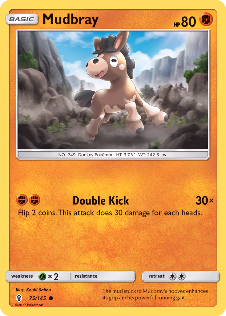Mudbray 75/145 Pokemon card