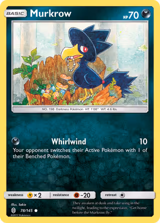 Murkrow 78/145 Pokemon card