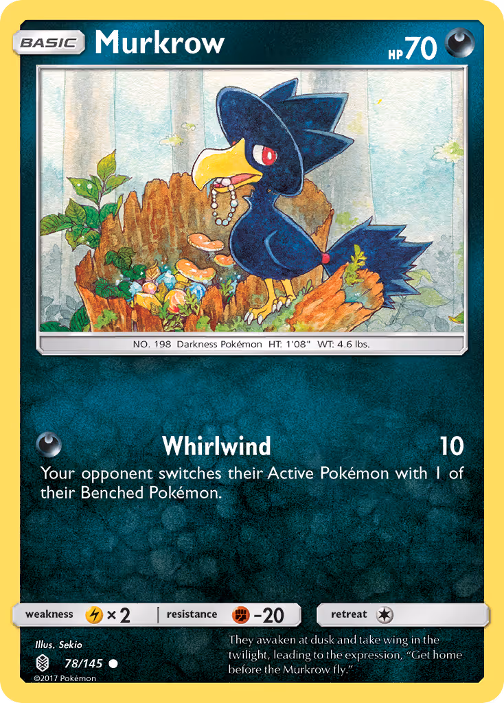 Murkrow 78/145 Pokemon card