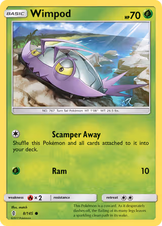 Wimpod 8/145 Pokemon card