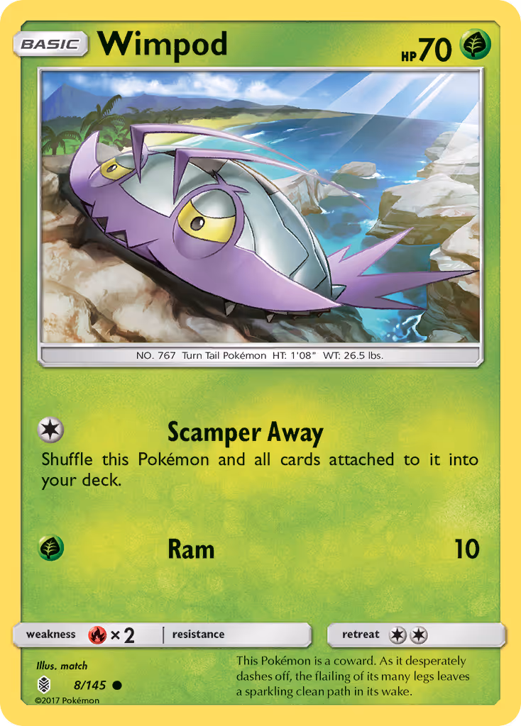 Wimpod 8/145 Pokemon card