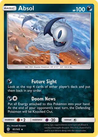 Absol 81/145 Pokemon card