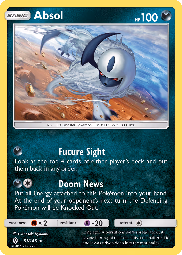 Absol 81/145 Pokemon card
