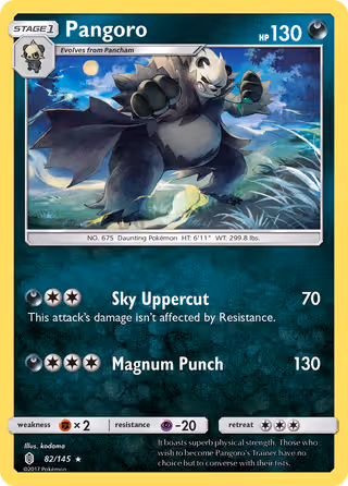 Pangoro 82/145 Pokemon card