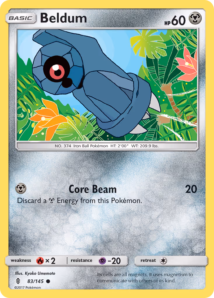 Beldum 83/145 Pokemon card