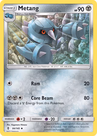 Metang 84/145 Pokemon card