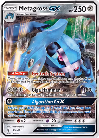 Metagross GX 85/145 Pokemon card